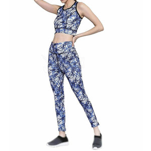 Top Selling Women Sublimation Yoga Sets Solid Front Logo Breathable Multi Colors Gym Fitness Wear Wholesale - Product Image 1