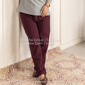 Pantalones de Pijama de Algodón para Mujer, Corte Recto, Cintura Elástica, Cómodos, Casuales, para Oficina - Product Image 2