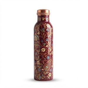 Wholesale 100% Pure Copper Water <b>Bottle</b> Ayurvedic Handcrafted Leak Proof Metal Sports Drinkware with Custom Engraved Design - Product Image 6