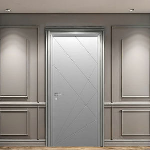 Top Préféré Design Moderne Push Pull Ouverture MDF Porte D'entrée Couleur Personnalisée Directe De L'usine Vietnamienne pour Appartements - Product Image 1