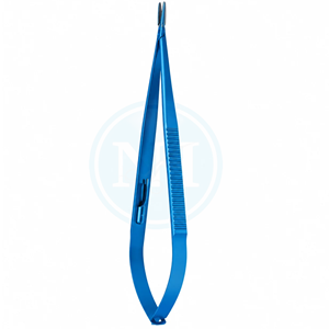 Porte-aiguilles micro Castroviejo en titane, à poignée plate, à lames diamantées, droites, 1,2 mm - Product Image 6