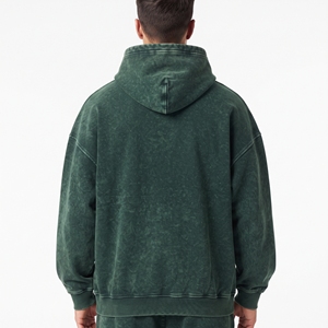 Sudadera con Capucha Oversize Vintage para Hombre, con Lavado Ácido, Personalizada con Pedrería, de Algodón, Estilo Urbano - Product Image 6