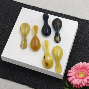 Ensemble de 3 cuillères pour nouveau-né en corne de buffle, 85 mm, faites à la main, manche rond, cadeau, cuisine, petite cuillère antique - Product Image 6