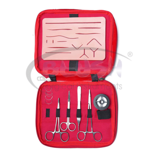 Surgical <b>Kits</b> 6 Pieces German Steel Scissor Adson Forceps Needle Forceps Student <b>Suture</b> PracticeTool <b>Kit</b> By Blush Surgical - Product Image 6