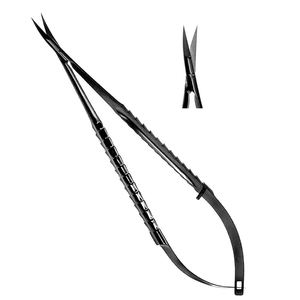 Ciseaux de beauté à ressort, légers, antidérapants, durables, personnalisables, de forme incurvée, de couleur noire, nouvelle tendance, populaires - Product Image 1