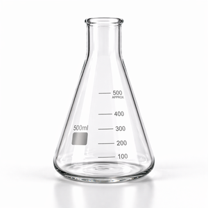 Frasco Erlenmeyer de Vidrio Borosilicato de Boca Estrecha de Alta Calidad de 50 ml, Frasco Cónico - Product Image 4