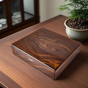 Wooden Jewelry <b>Storage</b> <b>Box</b> Hinged <b>Lid</b> Natural Craft Gifts Decorative Stash <b>Box</b> by blossom craft india - Product Image 5