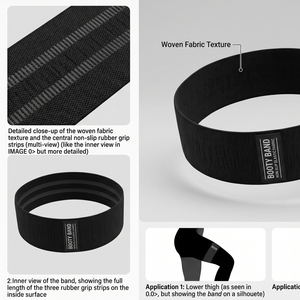 Bandes de Résistance pour Exercices des Jambes et des Fessiers, Bandes de Résistance Circulaires pour l'Entraînement des Hanches - Product Image 3