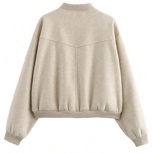 Urban Casual <b>Women</b> Bomber <b>Jacket</b> Custom Smooth Polyester Zip <b>Jacket</b> Apparel For Logo Customization Use - Product Image 2