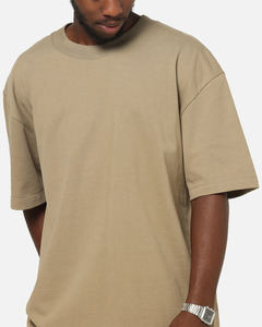 Breathable Trendy Oversized <b>Light</b> Brown Crew-Neck <b>T</b> Shirts for men Casual Fit Streetwear Everyday Comfort & Style - Product Image 6