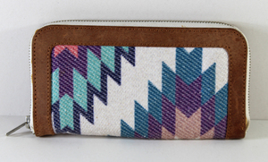 Cartera de Lona con Cierre y Diseño Geométrico, Estilo Vintage, Multicolor, Hecha de Algodón de Rajasthan para Uso Diario - Product Image 5