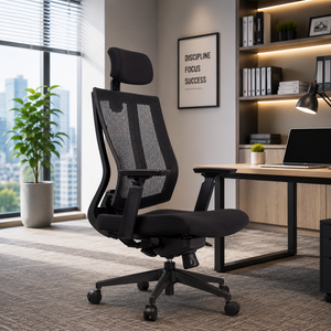 Accoudoir 3D réglable KINSHA pour chaises ergonomiques (usage domestique/bureau et chambre) – Tissu, réglage électrique, design moderne - Product Image 1