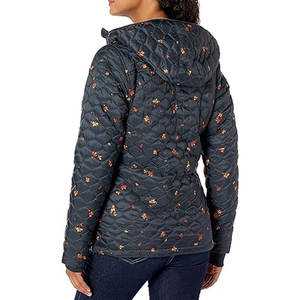 Womens Lightweight Quilted Full-Zip Water-Resistant Sherpa-<b>Lined</b> Hooded Puffer Jacket Warm Cozy Insulated Winter <b>Coat</b> Casual - Product Image 2