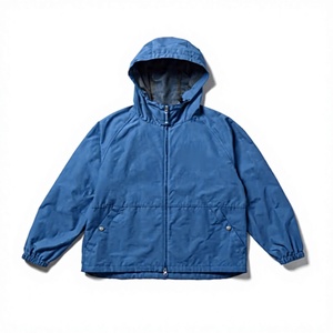 <b>Men</b> <b>Lightweight</b> Hooded Windbreaker <b>Jacket</b> Solid Color Zipper Closure Casual Outdoor Wear Gray Polyester Material - Product Image 2