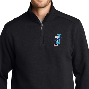 Pull à col zippé en molleton flammé pour homme, brodé, à manches longues, décontracté, vêtement de mode hivernal - Product Image 4