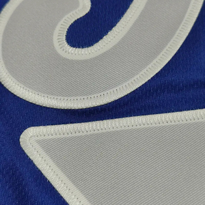 Camiseta de Béisbol Color Azul, 100% Poliéster, Cuello en V, Tela Ligeramente Elástica, Ropa Deportiva para Equipos Deportivos para las Cuatro Estaciones - Product Image 4