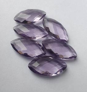 พลอยแอมเมทิสต์ทรงมาร์ควิส บริโอเลต คัตเชอร์คัท ขนาดเท่ากัน สำหรับทำเครื่องประดับ แหวน จี้ - Product Image 2