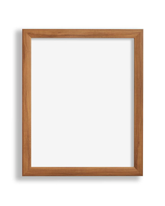 Cadre photo décoratif en bois massif vintage brun à grain de bois blanc HOFINE - Product Image 2