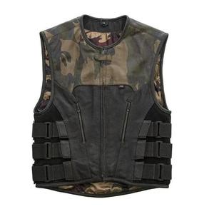 Custom Made % Genuine <b>Leather</b> Motorcycle Safety Vest for Men-Waterproof Plus Size Racing Riding Vest From Pakistan - Product Image 1