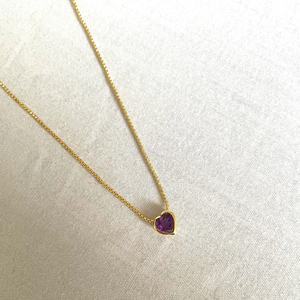 Collar de Plata de Ley con Colgante de Corazón de Amatista, Chapado en Oro, Joyería de Piedra Púrpura, Hecho a Mano, Proveedor Mayorista, Regalo Romántico - Product Image 6