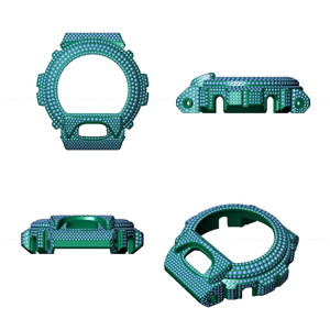 Reloj de Lujo con Incrustaciones de Moissanita para Hombre, Estilo Brillante con Aspecto VVS, Correa de Cuero y Acero Inoxidable, Esfera Analógica - Product Image 2