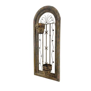 Jardinière rectangulaire en métal galvanisé avec support en métal noir pour utilisation en extérieur dans le jardin - Product Image 6