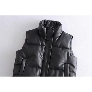 Men's Casual Canvas <b>Puffer</b> Vest Lightweight Insulated Autumn Sleeveless <b>Jacket</b> Puffy Padding Bubble Quilted - Product Image 3