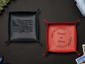 Choice Genuine Leather Tray Luxury <b>Watch</b> Jewelry Display Showcase Tray Custom Size Real Cowhide Leather Tray GLTY-0012 - Product Image 2