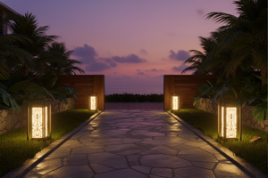Lampes de jardin noires Viet Nam CM Decor Extérieur/Villa/Jardin 3500K (Blanc Chaud) Lumière Constante Détachable Acier/Inox Blanc Chaud - Product Image 3