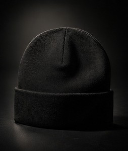 Bonnet uni en acrylique 100% avec revers, style décontracté pour l'hiver - Product Image 3