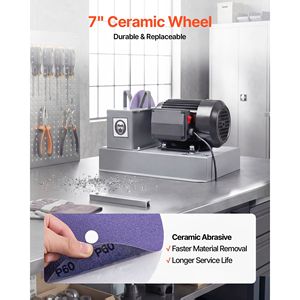 Affilatrice per lame di tosaerba da 2/3 HP con mola in ceramica da 7 pollici e bilanciatore, affilatore potente con angoli di 30 e 40 gradi - Product Image 5