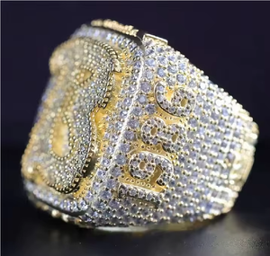 925 <b>Sterling</b> <b>Silver</b> Bezel <b>Set</b> Sleek Band Minimalist Luxury <b>Silver</b> Plated Unisex <b>Ring</b> - Product Image 2