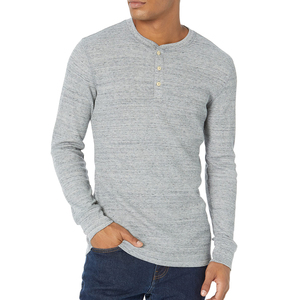 Commande en gros de t-shirts Henley personnalisés pour hommes, service OEM de marque privée, t-shirts Henley à manches longues pour femmes - Product Image 1