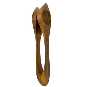 Cuillères musicales en bois faites à la main de qualité supérieure, instrument de percussion folklorique traditionnel pour l'apprentissage et la performance musicale - Product Image 5