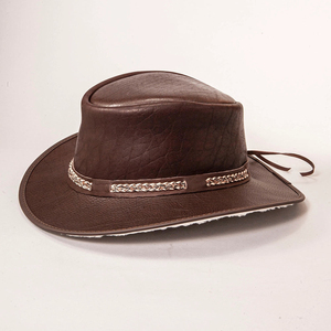 Chapeau en cuir de cowboy de haute qualité, design personnalisé, décontracté, pour homme adulte, toutes saisons, broderie 3D, couleurs personnalisées - Product Image 3