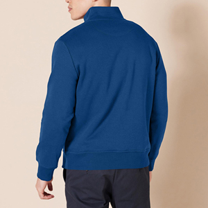 Sweat-shirt Homme Personnalisé en Patchwork avec Fermeture Éclair 1/4, 100% Coton, Pull Décontracté Streetwear, Prix Exportateur - Product Image 2