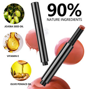12-Color Organic Mineral Cream Pressed <b>Lipstick</b> Soft Smooth Mirror Hydration Pencil Moisturizing Long Lasting Fashion Lip Gloss - Product Image 4