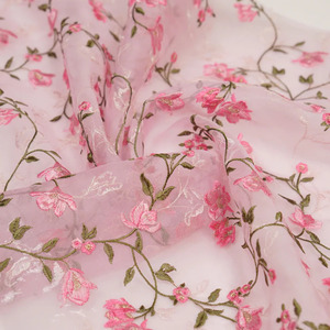 Tela de Lujo con Bordado Malty, Malla de Poliéster Transpirable con Patrón Floral para Vestidos de Novia y Fiesta - Product Image 1