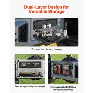 Tavolo per Portellone Ford Bronco 2021-2025, 88 libbre, in Acciaio al Carbonio, Pieghevole, con Pannello Molle, Tavolo a Doppio Strato per Portellone Posteriore, per Campeggio - Product Image 3