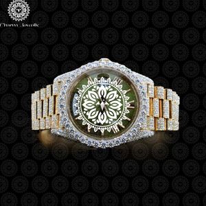 Montre de luxe pour homme Charm Jewels en acier inoxydable, cadran de 40 mm, verre saphir, mouvement mécanique analogique, résistante à l'eau - Product Image 1