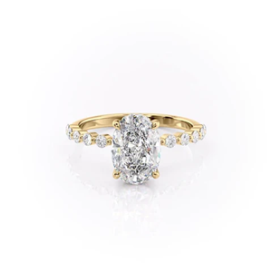 แหวนเพชรทรงรี 1.50 กะรัต รุ่น Iced Jewelz ทอง 14K ชุบทองคำขาว สำหรับเธอ แหวนหมั้น แหวนแต่งงาน IGI - Product Image 1