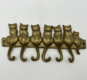 Gancho de latón moderno con diseño de gato, para colgar abrigos, montado en la pared, ¡Gran oferta! - Product Image 1