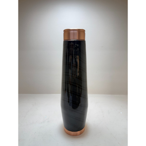 Premium Pure Copper Water <b>Bottle</b> with Matte Black Marble Enamel Finish Leak-Proof Ayurvedic Drinking <b>Flask</b> for Yoga - Product Image 1