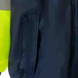 Veste de sécurité réfléchissante haute visibilité pour hommes, jaune et noir, imperméable, vêtements de travail, softshell, manteau haute visibilité pour la construction - Product Image 4