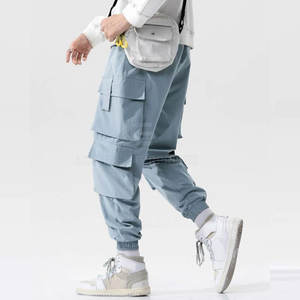 กางเกงคาร์โก้ลำลองทรงสลิมฟิตสำหรับผู้ชาย แฟชั่นทันสมัย ผ้าฝ้าย 100% ทรงตรง เอวสูง ระบายอากาศได้ดี แห้งเร็ว น้ำหนักเบา - Product Image 2