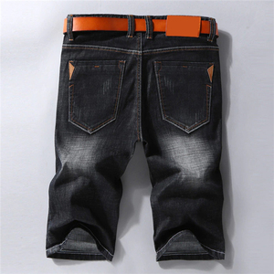 Shorts pour hommes en satin délavé foncé, style vintage, taille mi-haute, avec cordon de serrage, respirants, imperméables, protection UV, tissage élégant - Product Image 6