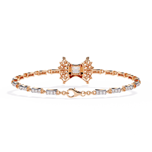 Pulsera de Diamantes con Corona de Tiara para Mujer – Medallón de Princesa y Corte Redondo con Diamantes de Laboratorio VVS DEF CVD en Oro Sólido de 9K, 10K, 14K, 18K - Product Image 2