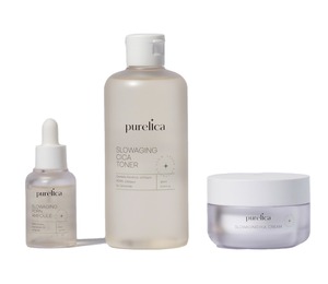 Set de Belleza Coreano Purelica Slowaging PDRN Trio, Ampolla, Tónico, Crema, Cuidado Antienvejecimiento, Hidratación y Antiarrugas - Product Image 1