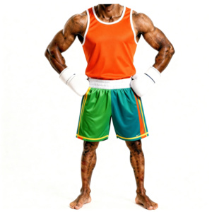 Boxing Set Polyester Training Wear With Gloves All Seasons Durable Shorts And <b>Top</b> - Product Image 1