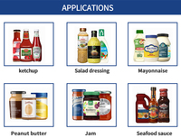 Machines de remplissage automatiques pour sauce chili au tahini, sauces alimentaires, confitures, miel et pâtes, pour pots en plastique et en verre